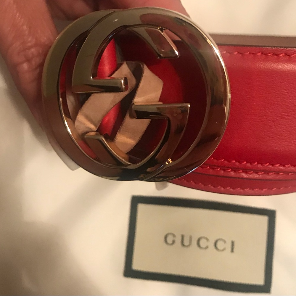 Gucci red belt 95/38